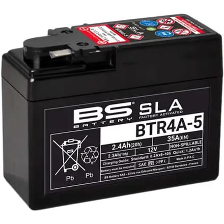 Fabrieksgeactiveerde motorfietsaccu BS Battery BTR4A-5