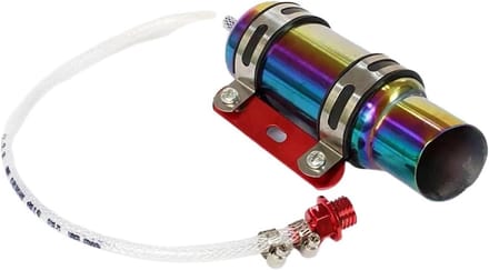 Motorfiets Oliekoeler - RvS Radiator - Motor Koeling - Verlengt Levensduur - 18 cm - Geroosterd Blauw