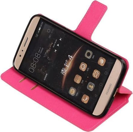BestCases.nl Roze Huawei G8 TPU wallet case booktype hoesje HM Book