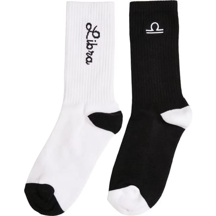 Mister Tee - Libra Zodiac 2-Pack Sokken - 35/38 - Zwart/Wit