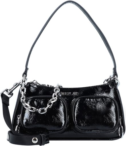 REPLAY Schoudertas Shoulder Bag Shiny Black Zwart