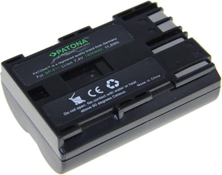 PREMIUM Patona Accu Batterij Canon BP-511 BP511 - 1600mAh