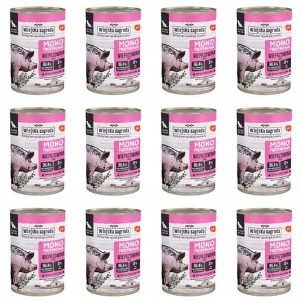 Wiejska Zagroda - Monoproteïne Hondenvoer - Varkensvlees - 12x400g