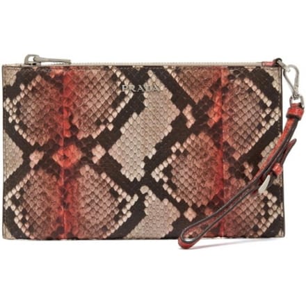 Pochette Prada 1nh009 2amx F0011 en peau de serpent python 1NH009 2AMX F0011 black
