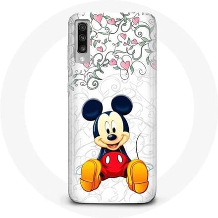 Hoesje Samsung Galaxy A70 Mickey Mouse Bloemen Hartjes
