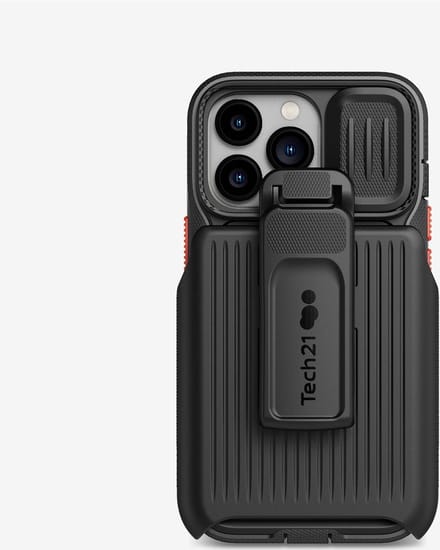 Tech21 Evo Max Backcover hoesje met Holster voor iPhone 13 Pro - Zwart