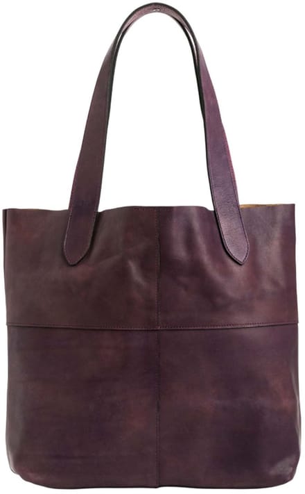 b.belt Leren schoudertas Meggy Shopper Dark Lilac mauve