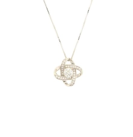 Behave Dames Ketting - Zilverkleur met Kristal Steentje - 40 cm