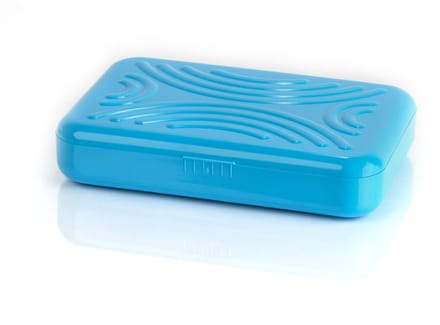 lunchbox/schooletui klein, kunststof, lichtblauw, medium