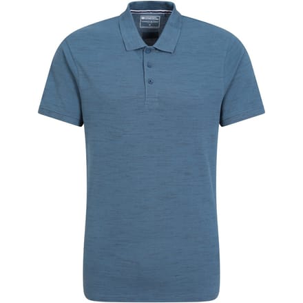 Mountain Warehouse Heren Dawnay Textured Pique Poloshirt (Blauw)