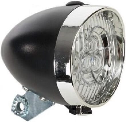 Koplamp import zwart batterij retro