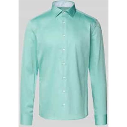 Slim fit zakelijk Hemd van Katoen met Kentkraag
