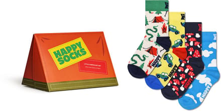 Happy Socks - Kids 4-pack Little Camper Gift Set - Unisex - Sokken