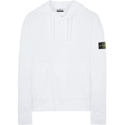 Stone Island Automne Sweat à Capuche Uni Hommes sweats à capuche Blanc 761564151-V0001 S white