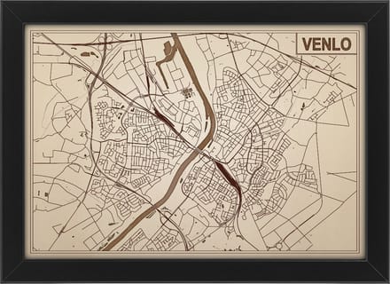 Decoratief Beeld - Houten Van Venlo - Hout - Bekroned - Bruin - 21 X 30 Cm