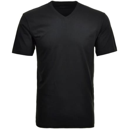 Ragman T-Shirt Uni V-Neck Single Jersey 2Pack Zwart / male