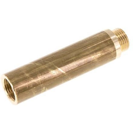G 1/2'' F/M Messing Verlengstuk DIN 3523 - 100 mm - FL2S-FM-B-012G-100L
