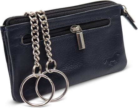 Safekeepers – Leren Sleuteletui – Sleuteltasje 2 Ringen – Blauw