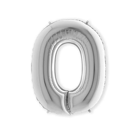 Folieballon letter O zilver (100cm)