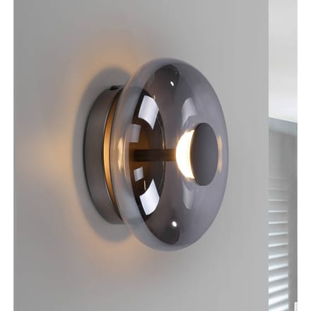 SCHÖNER WOHNEN LED plafondlamp Posh, rookglas, 3.000 K