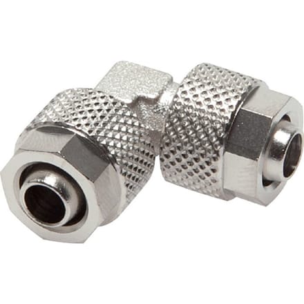 4x2 Vernikkeld Messing L-Opsteekkoppeling [2 Stuks]