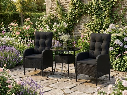 Luxe Loungeset – Weerbestendig – Zwart – Industrohome