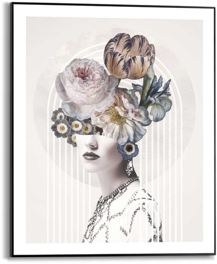 Schilderij Vrouw in Graphic - 50 x 40 - Hout - REINDERS