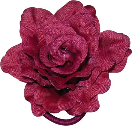 1 Roosje groot met duckklem+elastiek bordeaux rood - Herfst - Herfstkleuren