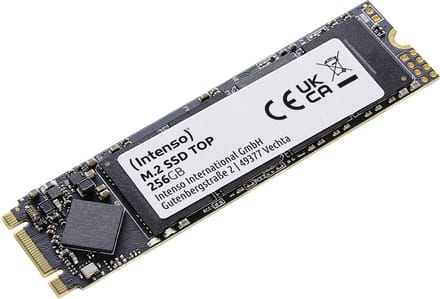 (Intenso) M.2 SSD SATA III Top - Interne SSD - 2280 - SATA III - 256GB - 550MB/s (3832440)