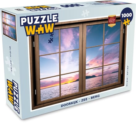Puzzel Doorkijk - Zee - Berg - Legpuzzel - Puzzel 1000 stukjes volwassenen