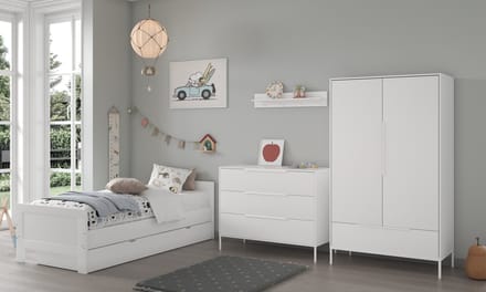 Born Lucky Tienerkamer Noel Wit 3 Delig Met Bed Met Lade