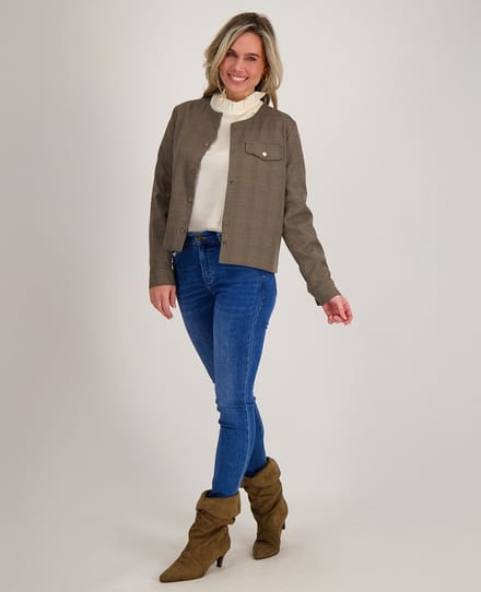 Je m'appelle Dames Broek Slim fit Met stretch - Blauw - Maat S