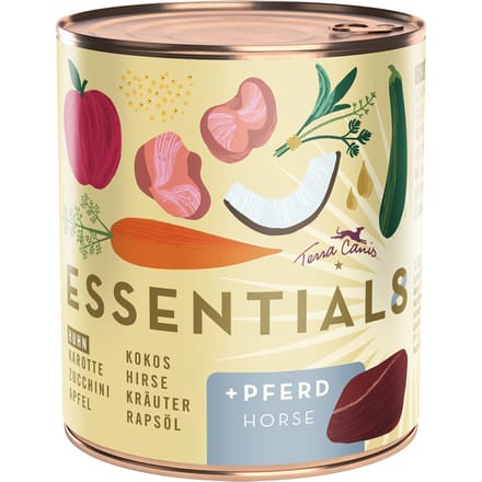12x780g Terra Canis Essential 8+ Kip & Paard nat hondenvoer