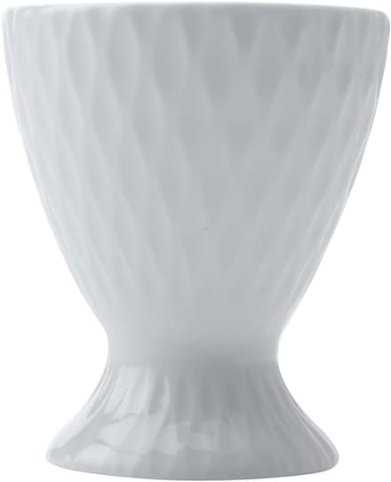 Eierhouder - Eierdopje Porselein - Ontbijt Serveren - Reliëf Textuur - 5 x 5 x 6 cm - Wit