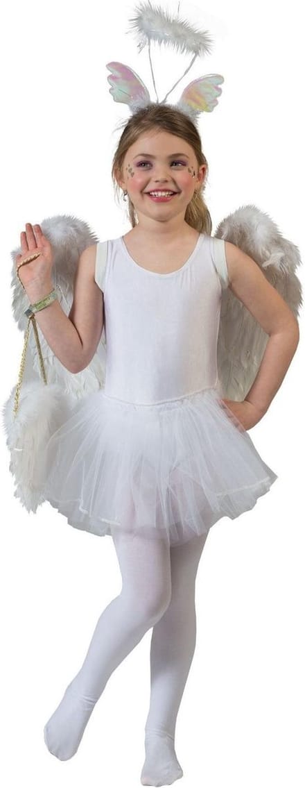 Ballerina jurk wit kind - Maat 140