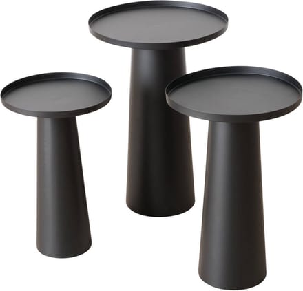 Set van metalen tafeltjes Jacky, 3 stuks
