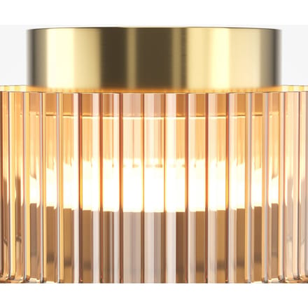Maytoni LED plafondlamp SCALA, bruin/brons, Ø 15 cm, glas, dimbaar