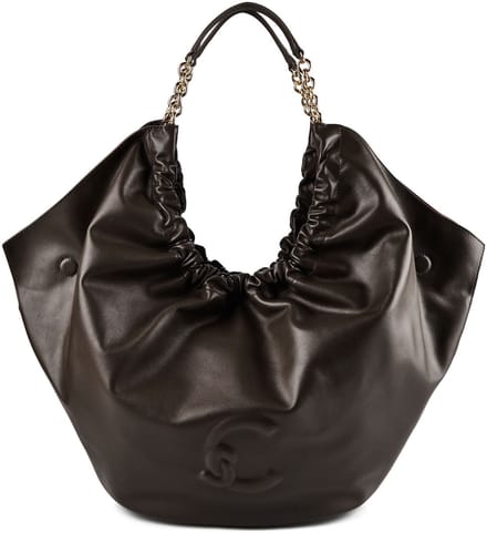 COCCINELLE Leren schoudertas shopper Smash Handbag Smooth Leather Fango donkergroen