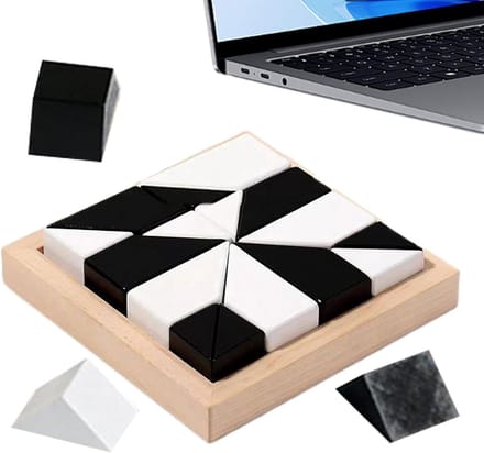 Puzzelblokken Set - Logische Puzzels - Vaardigheidstraining - Gladde Randen - 12.4 cm - Meerdere Kleuren