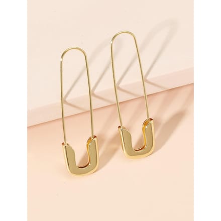 Boucles d'oreilles design épingle one-size beige