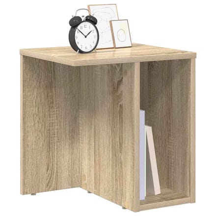 vidaXL - Bijzettafel - 2 - st - Sonoma - Eik - 37 - x - 32 - x - 40 - cm - Bewerkt - hout