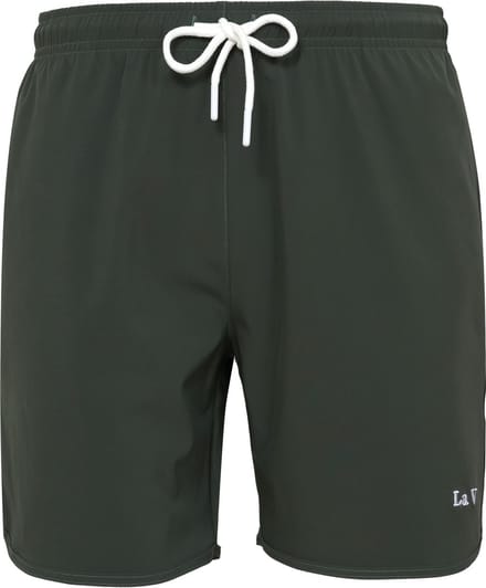 Zwemshort La V effen kleur olijfgroen S