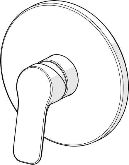 Hansa Basic - Inbouw douchekraan, chroom 80569003