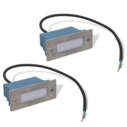 vidaXL Trapinbouwspot 2 st LED 44x111x56 mm