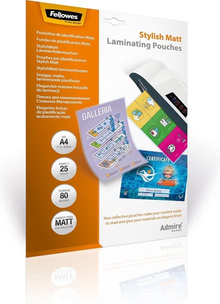Fellowes lamineerhoezen Admire A4 - Stylish mat - 80 micron - 25 stuks