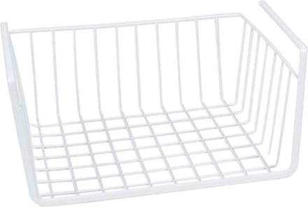Gerimport Kastmandje - wit - metaal - 30 x 25 x 14 cm - opberg hangmand