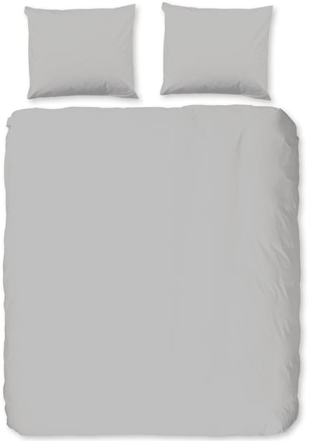 Pure dekbedovertrek effen kleur - 2 persoons 200x200/220 cm - Lichtgrijs - Microvezel