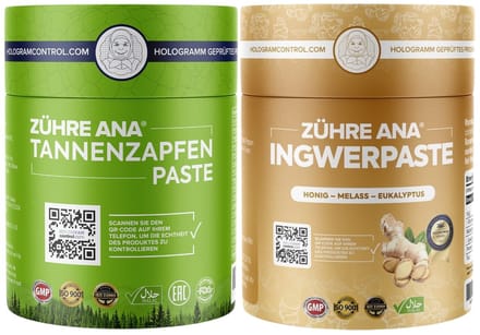 Zühre Ana® Dennenappel Pasta & Gember Pasta - 2 Stuks (240g x 2) - 100% Natuurlijk