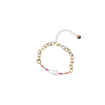 Go Dutch Label Armband (Sieraad) Bold Armband Grote Parel Goud