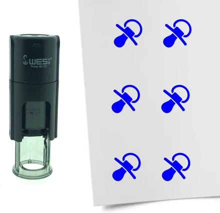 CombiCraft Stempel Speen 10mm rond - Blauwe inkt